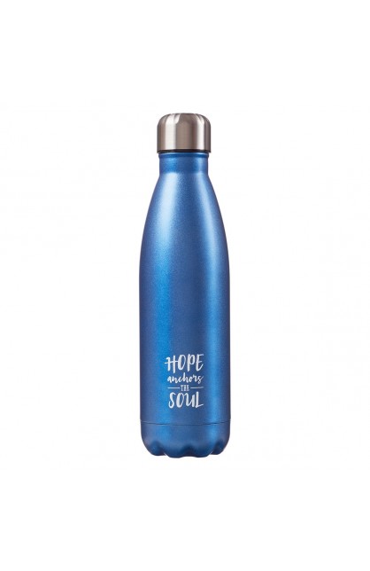 FLS007 - SS Water Bottle Blue Hope Anchors - - 1 