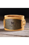 WRL020 - Ladies Leather Christian Cuff Wristband w/"Faith" Buckle - - 1 