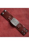 WRL019 - Ladies Leather Christian Cuff Wristband w/"Forgiven" Buckle - - 3 
