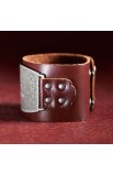 WRL019 - Ladies Leather Christian Cuff Wristband w/"Forgiven" Buckle - - 4 
