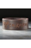 WRL018 - Leather "Strong & Courageous" Christian Wristband - - 1 