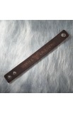 WRL018 - Leather "Strong & Courageous" Christian Wristband - - 4 