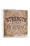 "Finishing Strong Collection: O Lord be Our Strength" Small Wooden Wall Plaque