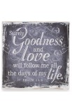 WBL012 - "Finishing Strong Collection: Goodness & Love" Small Wooden Wall Plaque - - 1 
