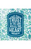 TOT060 - Teal Small Prints Canvas Tote Bag Proverbs 3:5 - - 4 