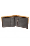 WT023 - Two Tone Genuine Leather Wallet Cross Stud - - 2 