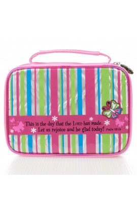 BBS312 - "This is the day" Striped Bible Cover (Small) - - 1 