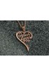 JESUS LOVES ME HEART NECKLACE (GOLD ROSE PLATED)