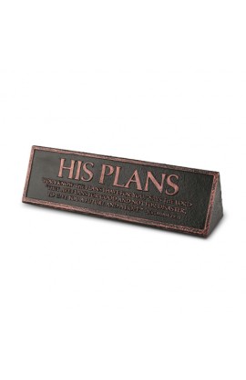 Plaque-Cast Stone-Desktop Reminder-Copper-His Plans