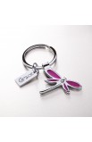 KME002 - Purple Dragonfly Keyring with Grace Charm - - 1 