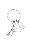 KME002 - Purple Dragonfly Keyring with Grace Charm - - 2 