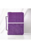 BBM485 - Purple Floral LuxLeather Bible Cover Featuring Jer. 29:11 (Medium) - - 1 