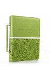 BBM486 - Lime Floral LuxLeather Bible Cover Featuring Jer. 29:11 (Medium) - - 4 