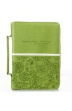 BBM486 - Lime Floral LuxLeather Bible Cover Featuring Jer. 29:11 (Medium) - - 5 
