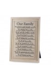 Plaque-Desktop-Cast Stone-Small-Word Study-Our Family