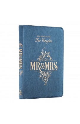 Devotional for Mr. & Mrs. Blue Faux Leather