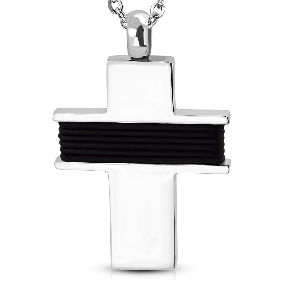 ST Latin Cross Charm Pendant with O rings - 2