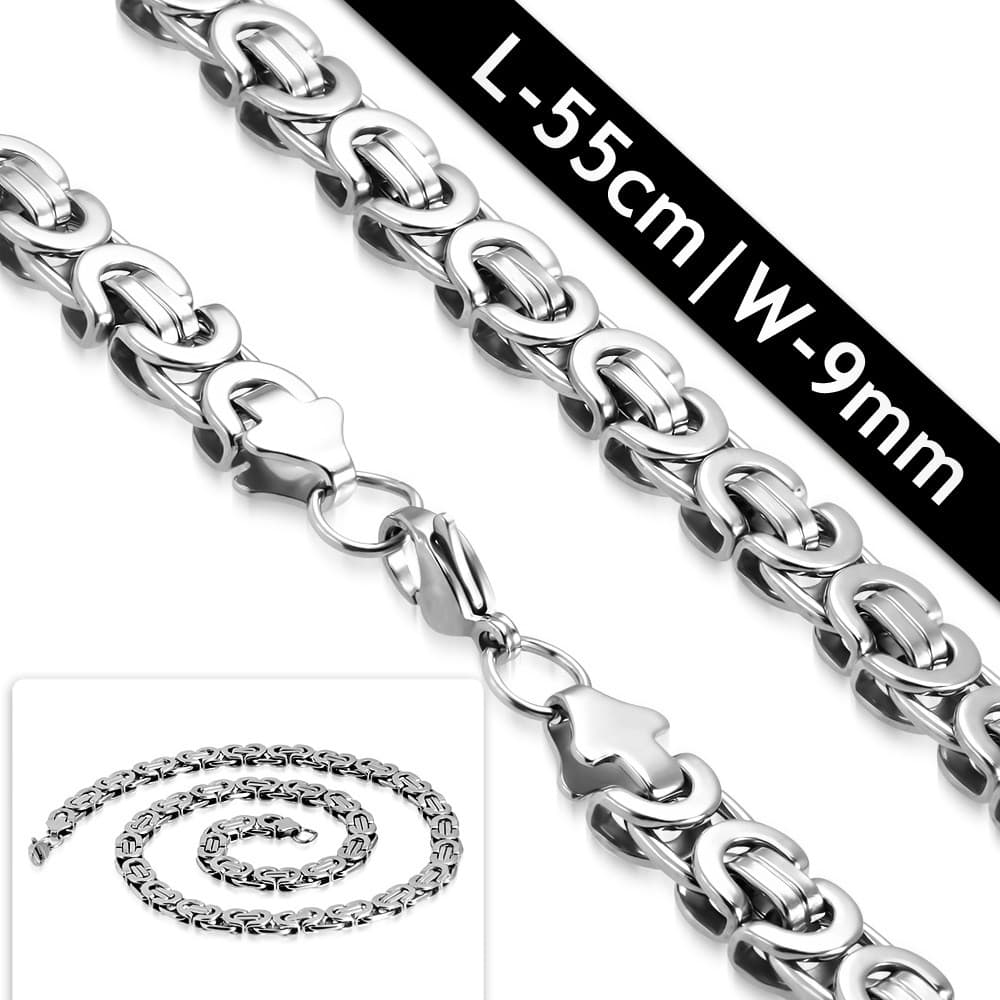 ST Lobster Claw Clasp Flat Link Chain - 1