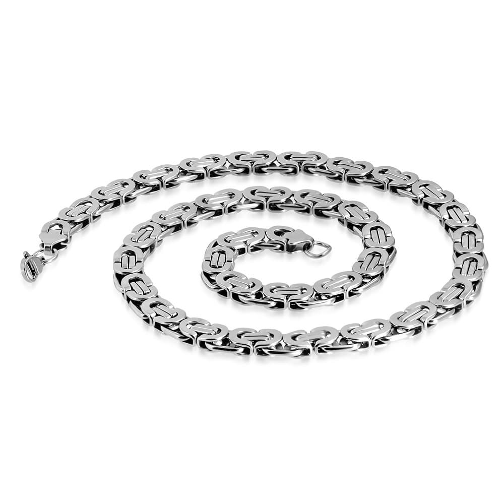 ST Lobster Claw Clasp Flat Link Chain - 2