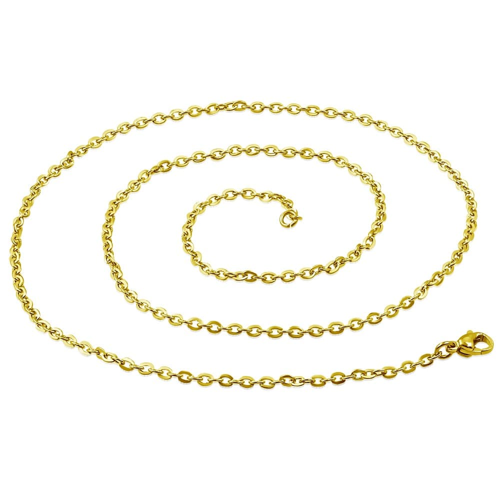 NCB563 L-45cm W-1.5mm Gold Plated ST Lobster Claw - 2