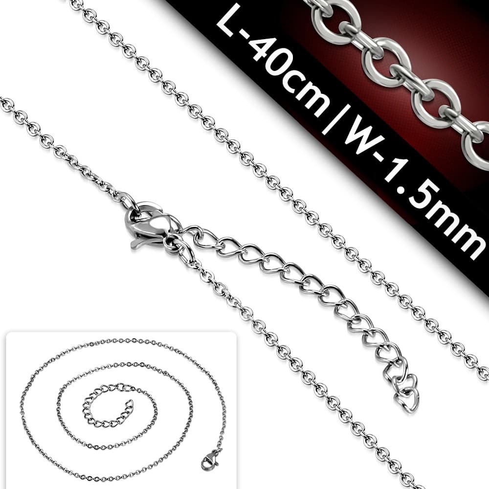 ST Lobster Claw Clasp Oval Link Chain - 1