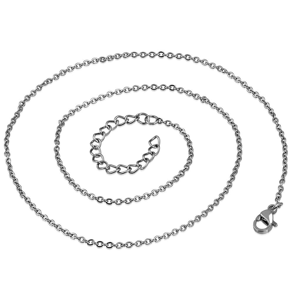 ST Lobster Claw Clasp Oval Link Chain - 2