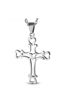 ST Open Love Heart Cross Pendant thumbnail 2