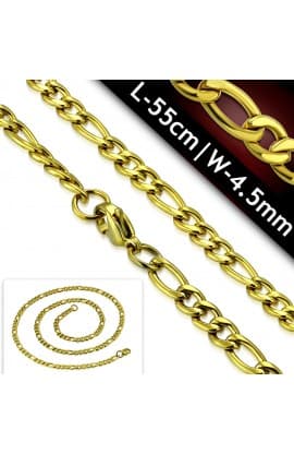 CNE264 L-55cm W-4.5mm  Gold Color Plated ST Lobste thumbnail 1