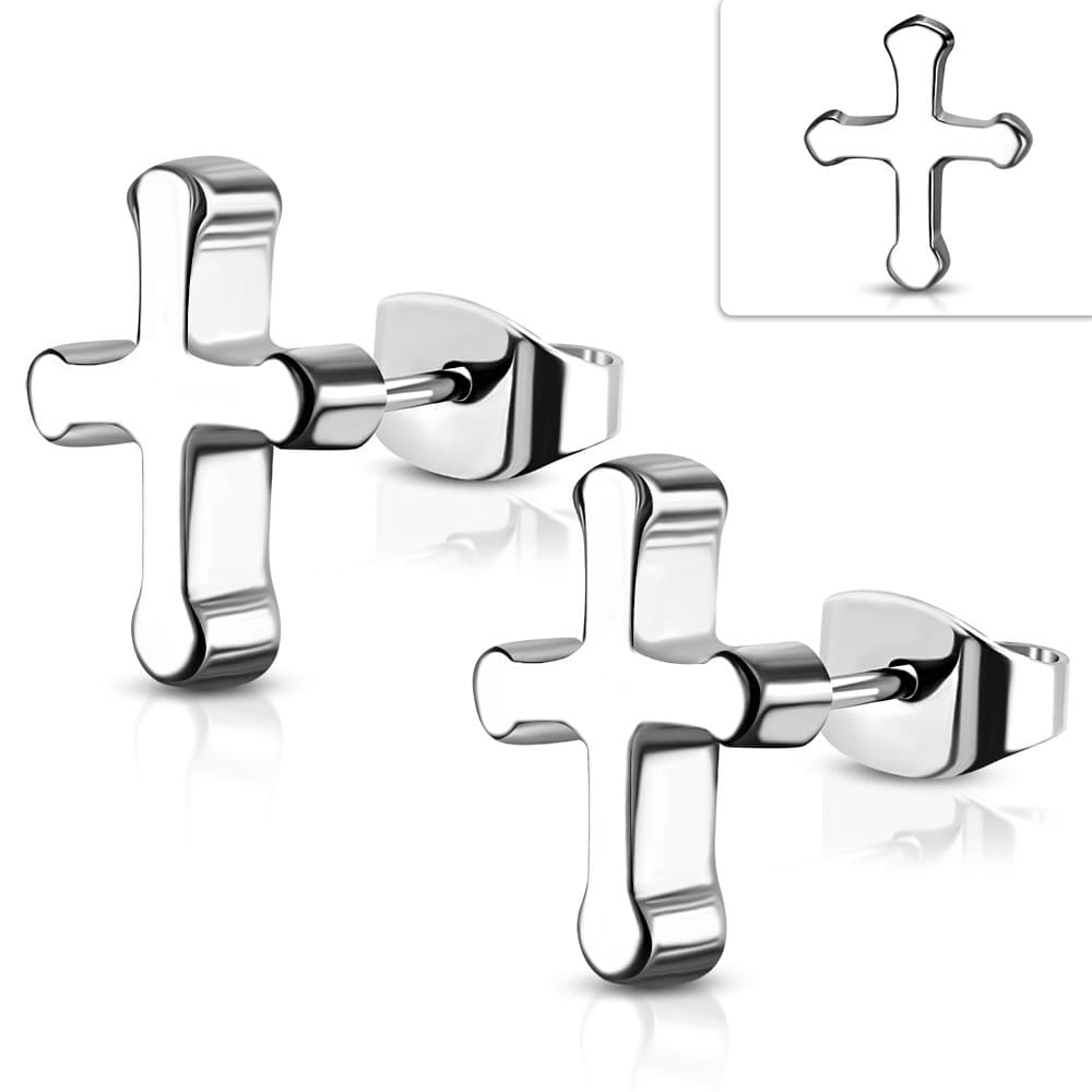 ST Medieval Cross Stud Earrings