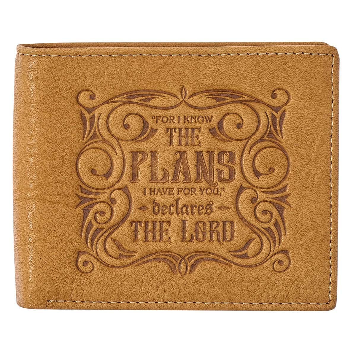 Genuine Leather Wallet I Know the Plans Jer 29:11 - 1