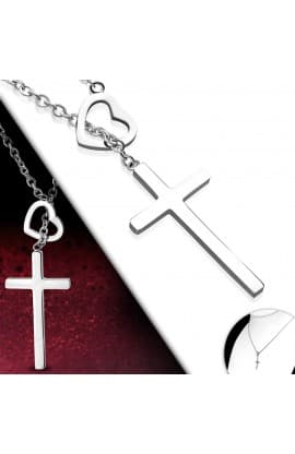 HEART CROSS NECKLACE thumbnail 3