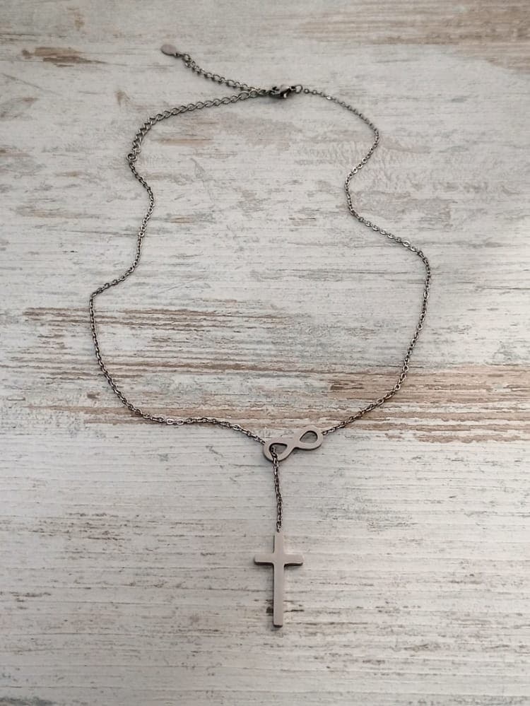 INFINITY CROSS NECKLACE - 4