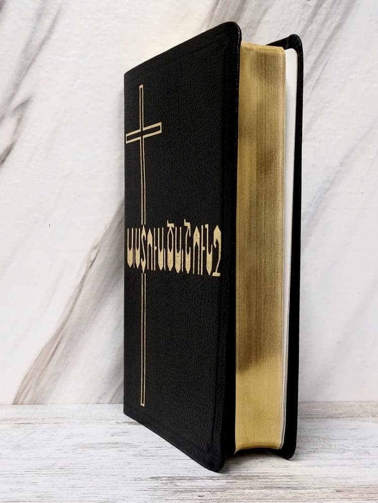 ARMENIAN BIBLE LEATHER MEDIUM GILT EDGED M47 - 2