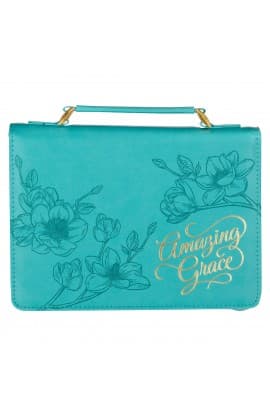 Medium Bible Cover Fashion Teal Amazing Grace thumbnail 1