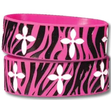 ZEBRA CROSS WIDE SILICONE BRACELET