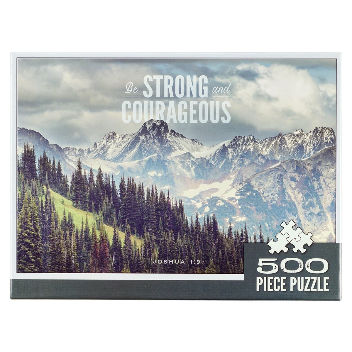 Puzzle 500 pc Strong & Courageous Josh 1:9 - 1