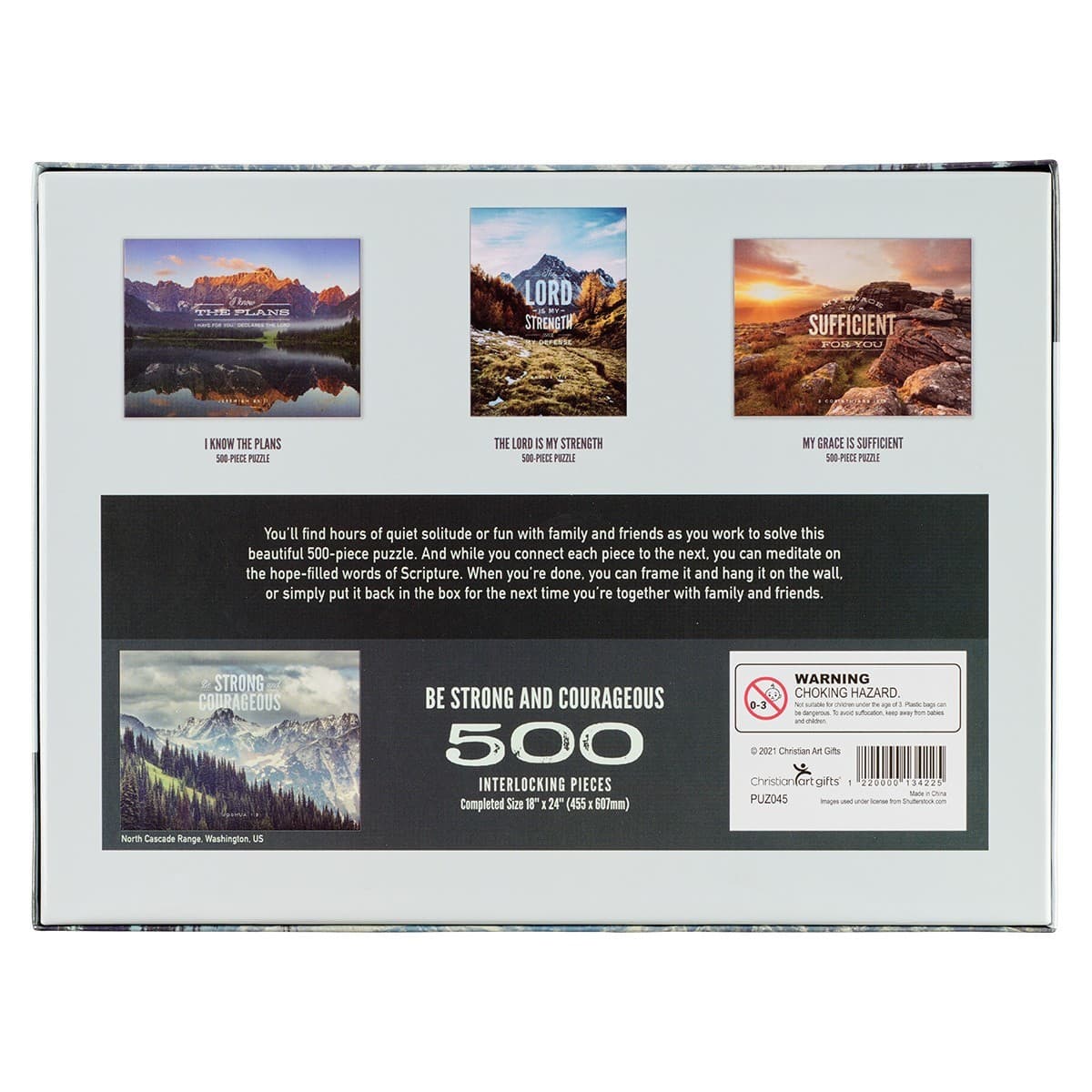 Puzzle 500 pc Strong & Courageous Josh 1:9 - 2