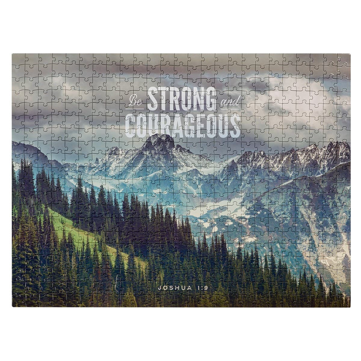 Puzzle 500 pc Strong & Courageous Josh 1:9 - 4