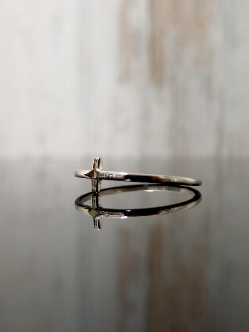 SMALL CROSS THIN RING - 4