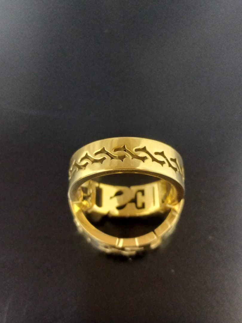 JESUS CROWN RING GOLD PLATED - 2