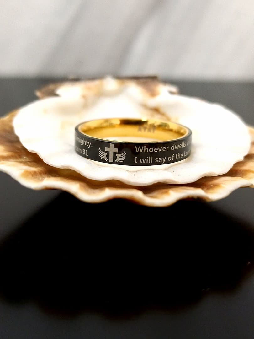 PSALM 91 BLACK RING  - 1