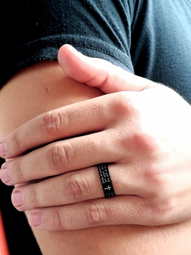 OUR FATHER RING BLACK صلاة الأبانا - 4