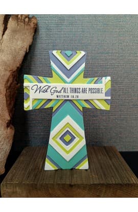 WITH GOD CROSS TBLT RESIN thumbnail 1