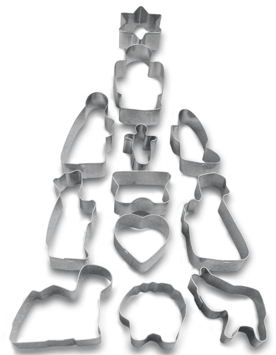 Christmas Cookie Cutter Set Metal - 2