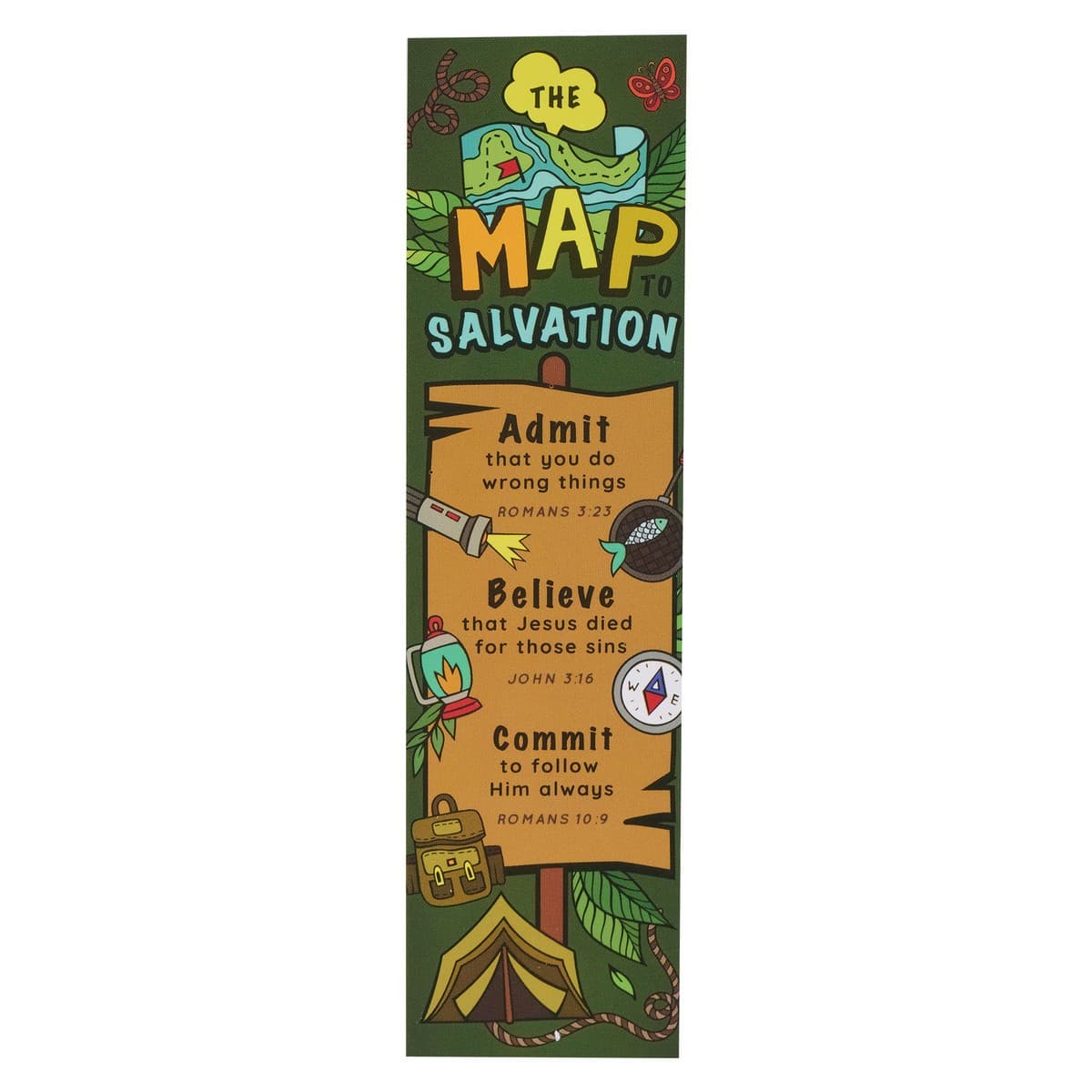 Bookmark Pack Green Map to Salvation Rom. 10:9 - 1