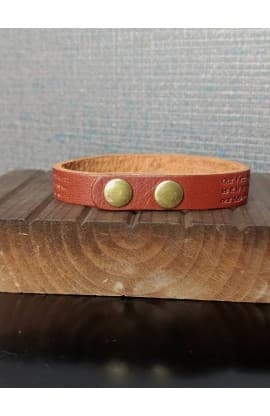 OUR FATHER BROWN GENUINE LEATHER BRACELET thumbnail 5