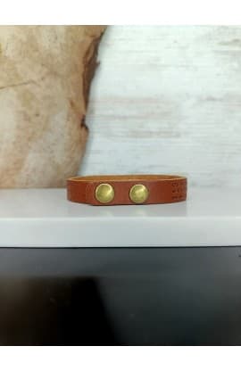 OUR FATHER BROWN GENUINE LEATHER BRACELET thumbnail 2