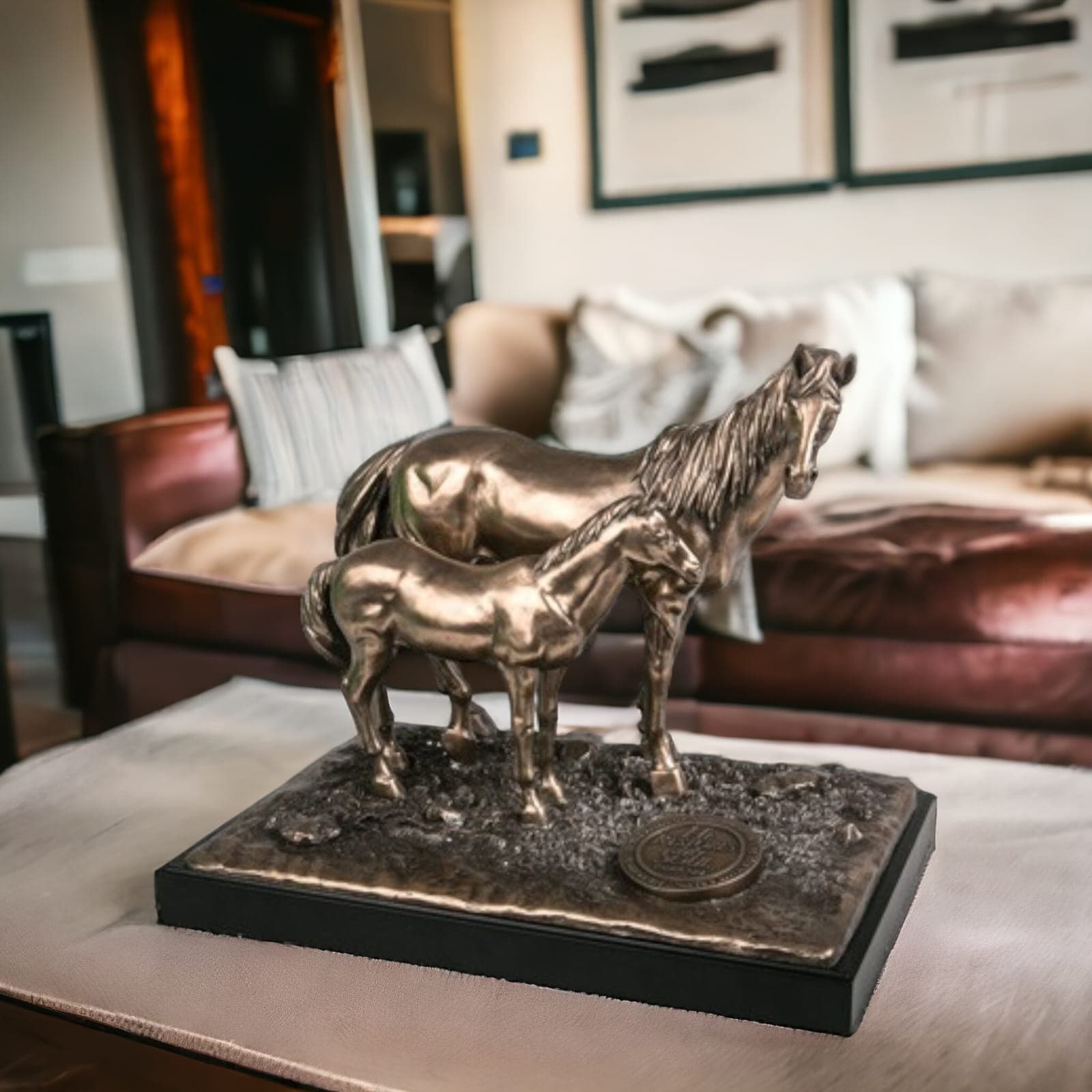 Sculpture Moments of Faith XL Horse and Foal - 1