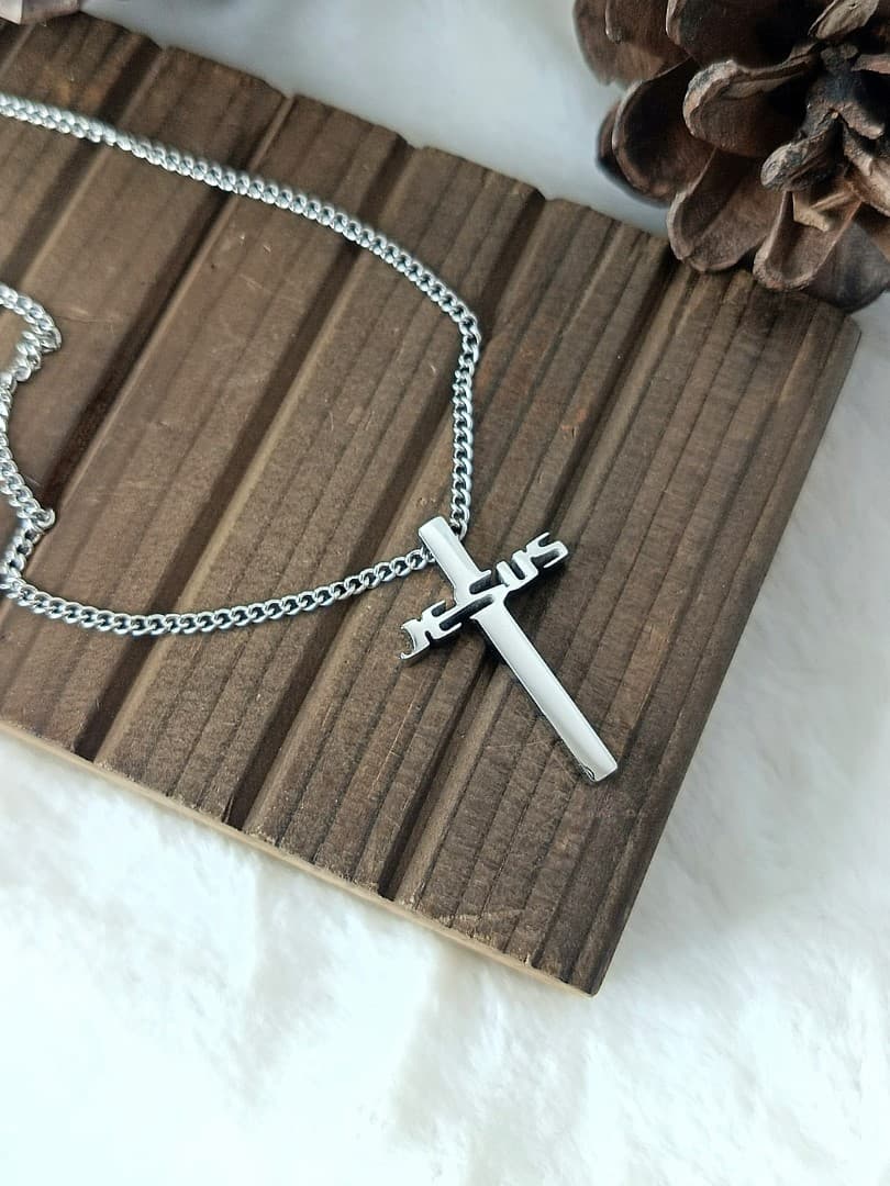 JESUS CROSS NECKLACE - 3