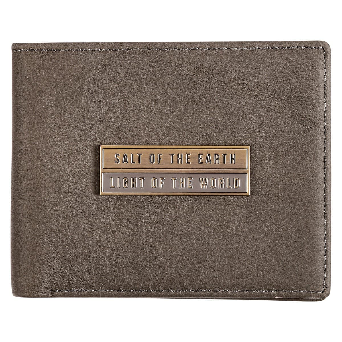 WALLET LEATHER GRAY SALT OF THE EARTH BADGE - 1